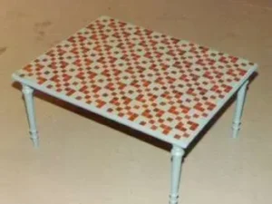 Roman Geometric Mosaic Table