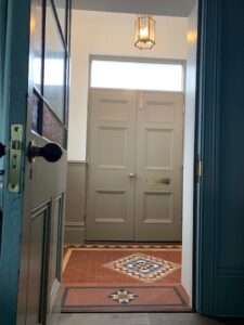 Bespoke Porch tiles using reclaimed Victorian tiles3